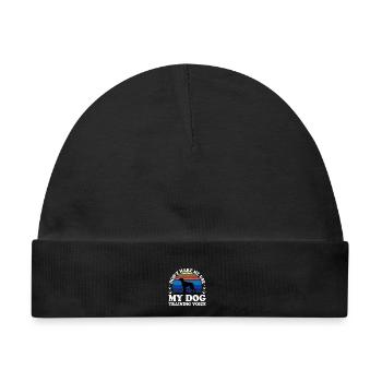 Chien Francais Tricolore Hund Silhouette Retro Sun - Baby Premium Organic Mütze - Schwarz - Vorne