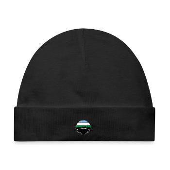 Taschkent Usbekistan Flagge Skyline Silhouette Reisen - Baby Premium Organic Mütze - Schwarz - Vorne