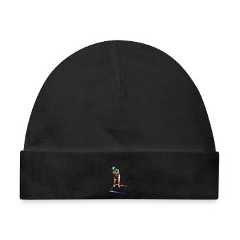 Flinker Miniputt Turnierspieler - Baby Premium Organic Mütze - Schwarz - Vorne