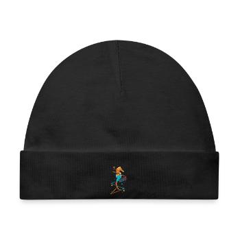 Seepferdchen Seepferd Hippocampus Hippo Polygon - Baby Premium Organic Mütze - Schwarz - Vorne