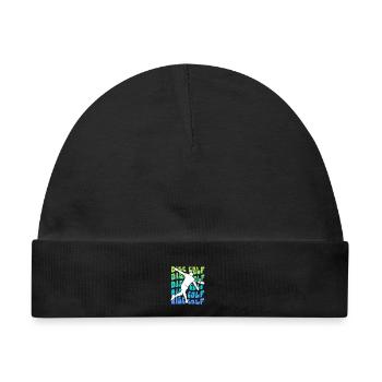 Discgolf Scheibe Vintage Disc Golf Discgolfer - Baby Premium Organic Mütze - Schwarz - Vorne