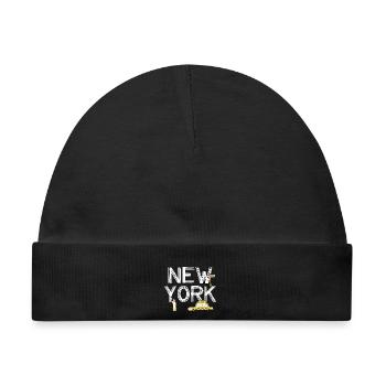 New York Taxi Freiheitsstatue - Baby Premium Organic Mütze - Schwarz - Vorne