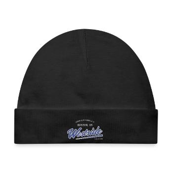 Westside Boston Retro Schriftzug - Baby Premium Organic Mütze - Schwarz - Vorne