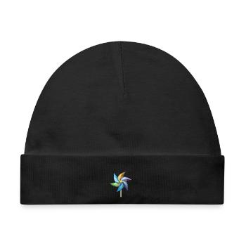 Pinwheel - Baby Premium Organic Mütze - Schwarz - Vorne