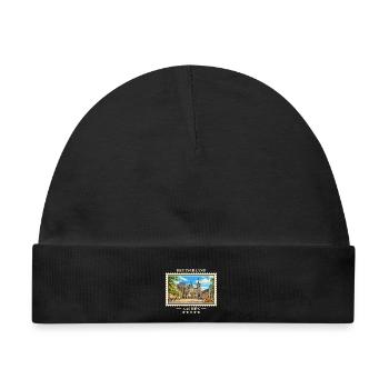 Deutschland Aachen Vintage Reisemarke - Baby Premium Organic Mütze - Schwarz - Vorne