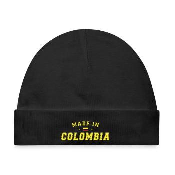 Made in Colombia | College Look Geschenk - Baby Premium Organic Mütze - Schwarz - Vorne