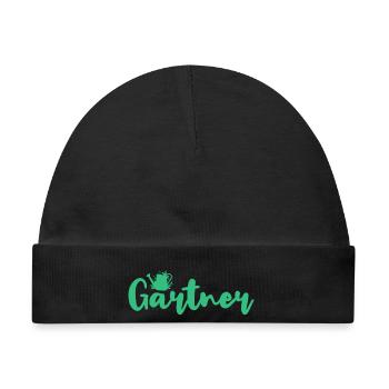 Gärtner - Baby Premium Organic Mütze - Schwarz - Vorne