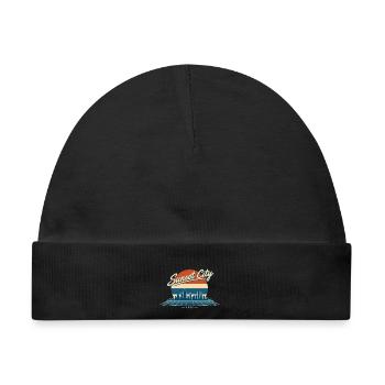 SUNSET CITY 1989 — Retro Horizon - Baby Premium Organic Mütze - Schwarz - Vorne
