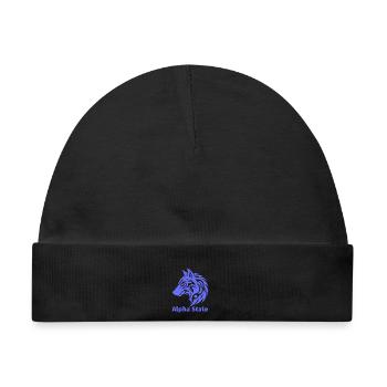 Alpha State Wolf-Emblem - Baby Premium Organic Mütze - Schwarz - Vorne