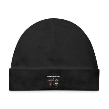 Orderflow größer als Bauchgefühl – Trader Shirt - Baby Premium Organic Mütze - Schwarz - Vorne
