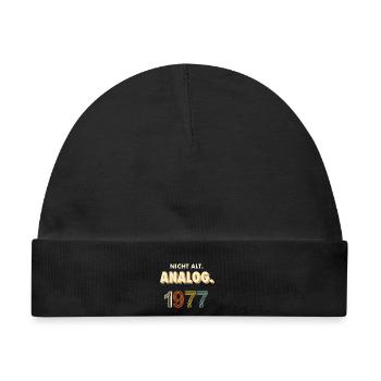 Nicht alt, analog! 1977 Retro 50. Geburtstag - Baby Premium Organic Mütze - Schwarz - Vorne