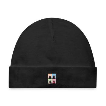 Honey Badger Honigdachs - Baby Premium Organic Mütze - Schwarz - Vorne