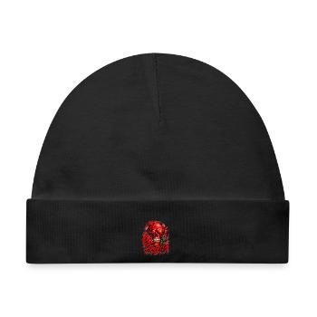 Red Skull Rose – Gothic Rock Streetwear - Baby Premium Organic Mütze - Schwarz - Vorne