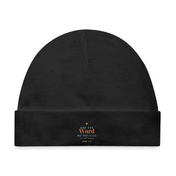 The Word Was Made Flesh – John 1:14 - Baby Premium Organic Mütze - Schwarz - Vorne