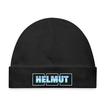 Helmut als Knuffig - Baby Premium Organic Mütze - Schwarz - Vorne