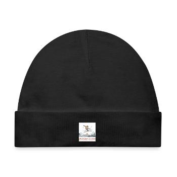 Schweizer Alpen Sprung-Skier - Baby Premium Organic Mütze - Schwarz - Vorne