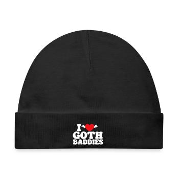 Ich liebe Goth-Bösewichte, Retro, Dunkle, Ästhetik, Emo-Humor - Baby Premium Organic Mütze - Schwarz - Vorne