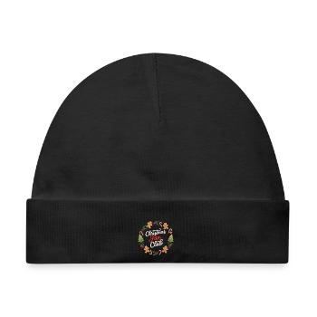 Weihnachts-Fanclub-Kranz - Baby Premium Organic Mütze - Schwarz - Vorne