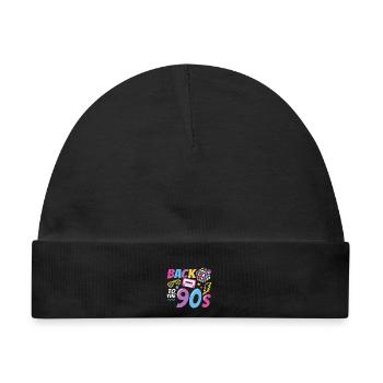 90er Jahre Party Kostüm Retro 90s Mottoparty - Baby Premium Organic Mütze - Schwarz - Vorne