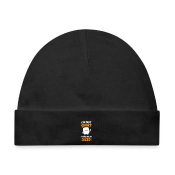 Marshmallow-großes Maskottchen - Baby Premium Organic Mütze - Schwarz - Vorne