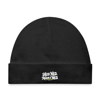 Heid ned Morgn ned Dialekt Shirt - Baby Premium Organic Mütze - Schwarz - Vorne