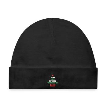 Letzte Weihnachtsfeier - Baby Premium Organic Mütze - Schwarz - Vorne