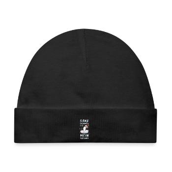 Ganz Dünnes Eis Mein Freund Pinguin Weihnachten - Baby Premium Organic Mütze - Schwarz - Vorne