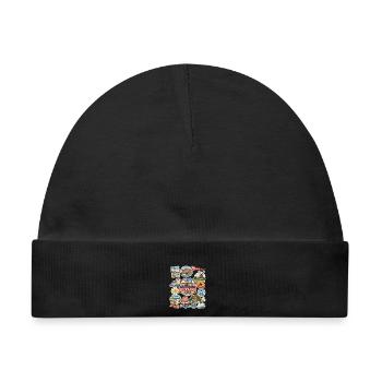 Dänemark Reisesticker - Baby Premium Organic Mütze - Schwarz - Vorne