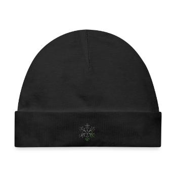 Binärcode Schneeflocke Programmierer Informatik - Baby Premium Organic Mütze - Schwarz - Vorne