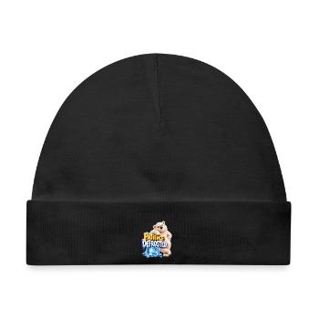 Patience: Defrosted | cooler Eisbär | Cartoon - Baby Premium Organic Mütze - Schwarz - Vorne