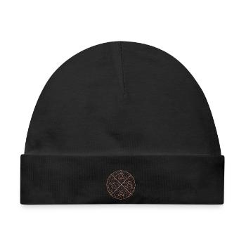 Yoga Kreis Mandala  - Baby Premium Organic Mütze - Schwarz - Vorne