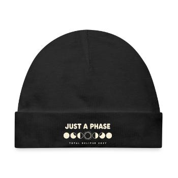  Just A Phase Total Eclipse 2027 Mondphasen - Baby Premium Organic Mütze - Schwarz - Vorne