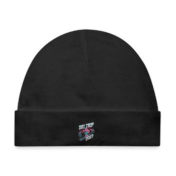 Ski Trip 2027 Retro Neon - Baby Premium Organic Mütze - Schwarz - Vorne