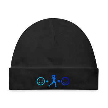 Geschenkidee für eine Laufsportlerin mit Laufsport - Baby Premium Organic Mütze - Schwarz - Vorne