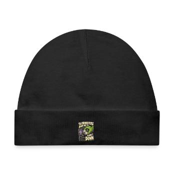 Psychobilly The Monsters Asked Me To Turn It Down - Baby Premium Organic Mütze - Schwarz - Vorne
