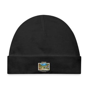 Italien Prad am Stilfserjoch Camping Vintage Marke - Baby Premium Organic Mütze - Schwarz - Vorne