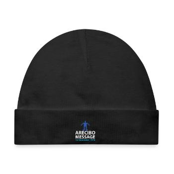 Arecibo-Nachrichtenpixel-Glyphe - Baby Premium Organic Mütze - Schwarz - Vorne