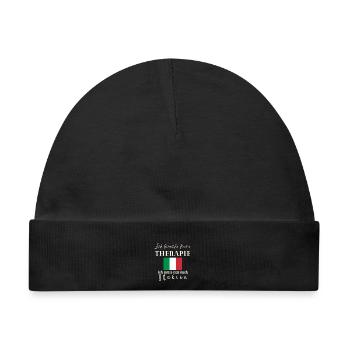 Italien Ich brauch keine Therapie Geschenkidee  - Baby Premium Organic Mütze - Schwarz - Vorne