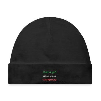 Just a Girl who loves Christmas - Baby Premium Organic Mütze - Schwarz - Vorne