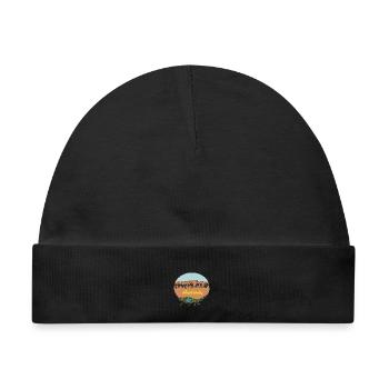 Australien-Landschaft mit Krokodil und Ameise - Baby Premium Organic Mütze - Schwarz - Vorne