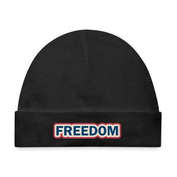Freiheitsmutiges Patriotisches Statement-design - Baby Premium Organic Mütze - Schwarz - Vorne
