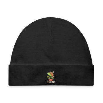 Fress mich Venusfliegenfalle - Baby Premium Organic Mütze - Schwarz - Vorne