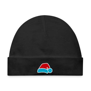 Weihnachtsmann-Pop-Hut Blau-Rot - Baby Premium Organic Mütze - Schwarz - Vorne