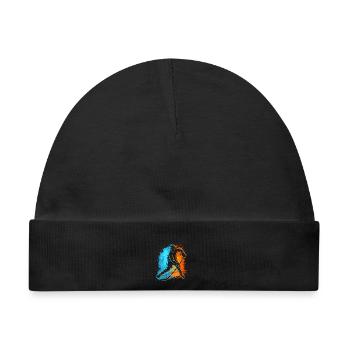 Eishockey Eishockeyspieler Kinder Jungen Hockey - Baby Premium Organic Mütze - Schwarz - Vorne