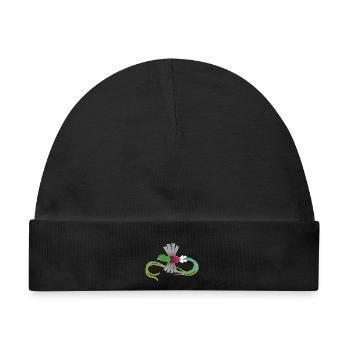 Prachtvolles Quetzal – Heil dem Schwanz - Baby Premium Organic Mütze - Schwarz - Vorne