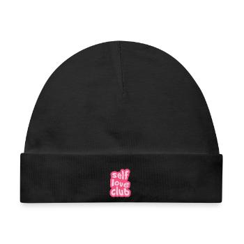 Selbst Love Club Typografisch - Baby Premium Organic Mütze - Schwarz - Vorne