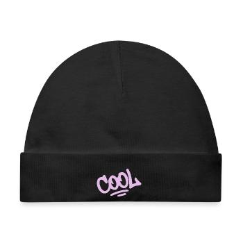 COOL Graffiti Pastellrosa - Baby Premium Organic Mütze - Schwarz - Vorne