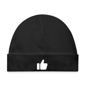 Like Hand Symbol, Daumen hoch, Gefällt mir - Baby Premium Organic Mütze - Schwarz - Vorne