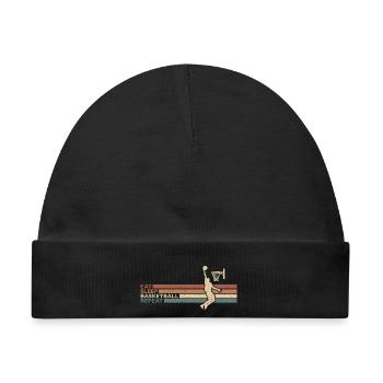 Eat Sleep Basketball Repeat für Spieler Und Fans - Baby Premium Organic Mütze - Schwarz - Vorne
