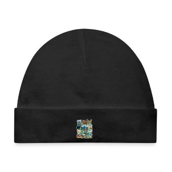 Neuseeland Reisesticker - Baby Premium Organic Mütze - Schwarz - Vorne